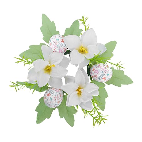 Osterkerzenringe, Frühlingskranz, Blütengirlande, Tafelaufsatz, Ostereier-Kerzenringe, künstliche Blumenkränze, Feiertagskerzenringe, stabile Tischdekoration, Frühlingstischdekoration Osterkerzenringe, Frühlingskranz, Blütengirlande, Tafelaufsatz, Ostereier-Kerzenringe, künstliche Blumenkränze, Feiertagskerzenringe, stabile Tischdekoration, Frühlingstischdekoration von zwxqe