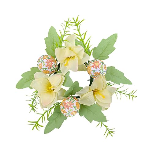 Osterkerzenringe, Frühlingskranz, Blütengirlande, Tafelaufsatz, Ostereier-Kerzenringe, künstliche Blumenkränze, Feiertagskerzenringe, stabile Tischdekoration, Frühlingstischdekoration Osterkerzenringe, Frühlingskranz, Blütengirlande, Tafelaufsatz, Ostereier-Kerzenringe, künstliche Blumenkränze, Feiertagskerzenringe, stabile Tischdekoration, Frühlingstischdekoration von zwxqe
