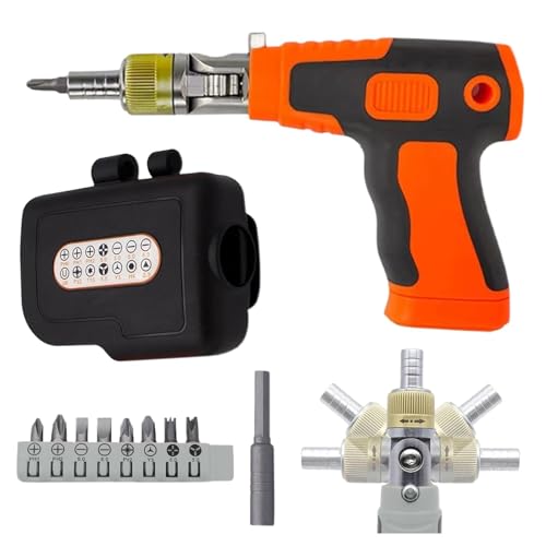 Ratschenschraubendreher, 180 Grad einstellbares Winkelwerkzeug, ergonomischer Mutternschlüssel, Präzisions-Reparatur-Set für Elektronik, Computer und Elektriker Profis von zwxqe