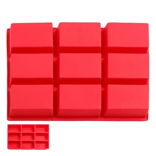 Silikon-Kastenformen, Brotbackform, 9 Mulden, antihaftbeschichtete Silikon-Brotformen, kleine Brotbackformen, rechteckige Silikon-Backformen, Silikon-Kastenform für Maisbrot, Silikonform für von zwxqe