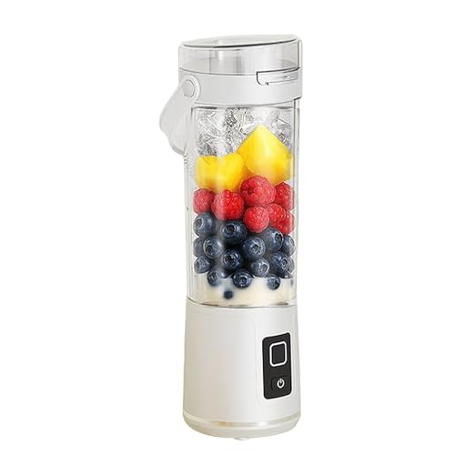 Tragbarer Saftmixer | 600ml Mixer Becher,Wiederaufladbarer kabelloser Mixer mit Trinkaufsatz und dichter Deckel für Küche s Obst Reisen Getränke von zwxqe