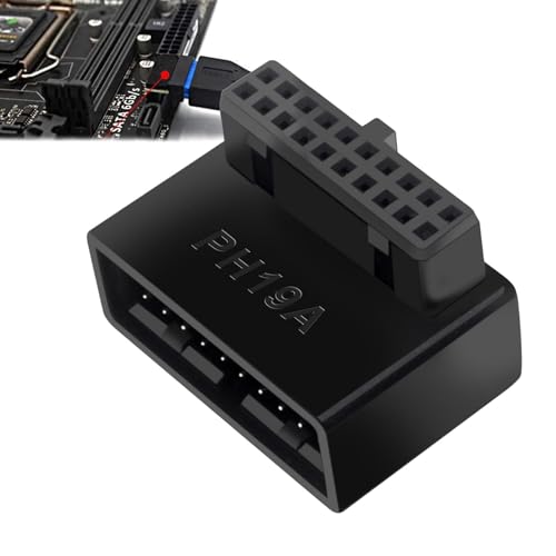 USB-3.0-Motherboard-Adapter – 90-Grad-USB-Adapter, USB-3.0-Frontpanel-Anschluss, Hochgeschwindigkeits-19-poliges / 20-poliges Motherboard, interner Header, USB-Header-Motherboard von zwxqe