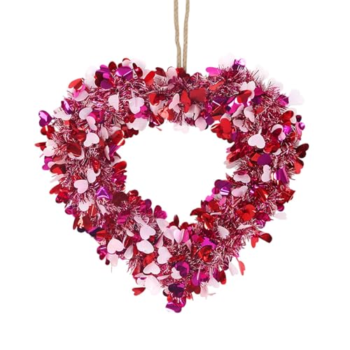 Valentine's Day Heart Wreaths, Reusable Heart Wreath, Heart Shaped Simulation Flowers Wreath, Artificial Heart Wreath for Decor, Valentine's Day Flower Wreath, Portable Heart Wreath for Decor Valentine's Day Heart Wreaths, Reusable Heart Wreath, Heart Shaped Simulation Flowers Wreath, Artificial Heart Wreath for Decor, Valentine's Day Flower Wreath, Portable Heart Wreath for Decor von zwxqe