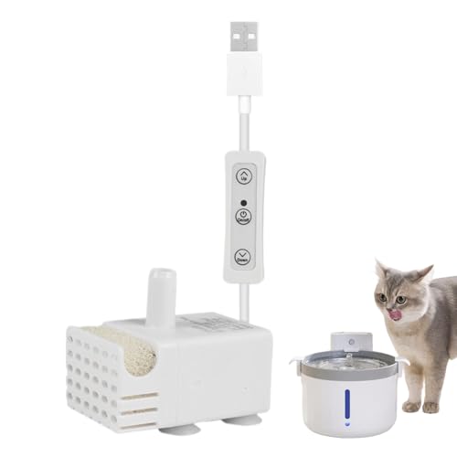 Wasserbrunnenpumpe für Katzen – 3,5 W Mini-Aquariumpumpen für leise Getränkekreislauf, effiziente Hydrokultur und Haustiertrinken mit einstellbarer Passform, geeignet für Aquarien, Katzen, Kätzchen Wasserbrunnenpumpe für Katzen – 3,5 W Mini-Aquariumpumpen für leise Getränkekreislauf, effiziente Hydrokultur und Haustiertrinken mit einstellbarer Passform, geeignet für Aquarien, Katzen, Kätzchen von zwxqe