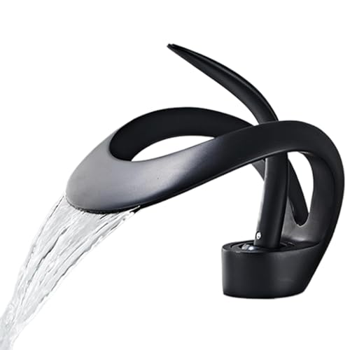 Wasserfall Waschbecken Wasserhahn Moderne Spültischarmatur Weit verbreitete Badezimmer Wasserhahn Einhebel Badezimmer Wasserhahn Bad Waschbecken Wasserhahn mit Schläuchen Elegant Waschtischarmatur von zwxqe