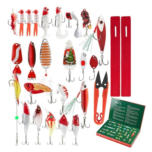 Weihnachtsfischer Adventskalender 2025-24-Tägiger Weihnachts Angelköder Countdown Kalender 2025 - Wasserdichtes Angelzubehör Für Angler Männer Jugendliche Jungs Vater Süßwasser Weihnachtsfischer Adventskalender 2025-24-Tägiger Weihnachts Angelköder Countdown Kalender 2025 - Wasserdichtes Angelzubehör Für Angler Männer Jugendliche Jungs Vater Süßwasser von zwxqe