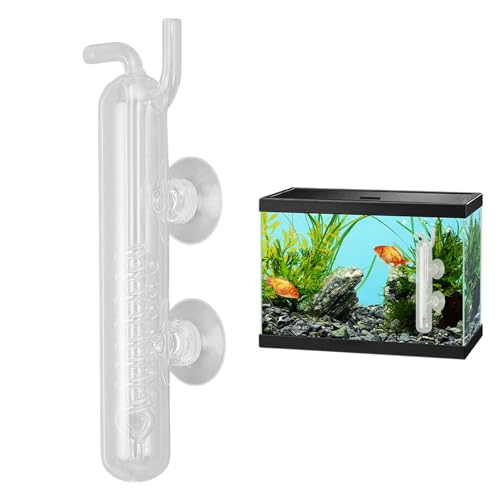 zwxqe Aquarium-Blasenzähler – CO2-Blasen-Kohlendioxid-Spiral-Messgerät – hochtransparentes Kristallglas für externe Fische CO2-Messgerät Blase DIY-Werkzeuge von zwxqe