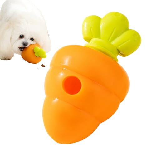 zwxqe Dog Chew Toy, Treat Dispensing Pet Toy, 4.72x2.91 Inches Interactive Carrot Shape, Fun Training Tool for Teething Chewing Fetching Exercise Indoor Entertainment Playtime von zwxqe