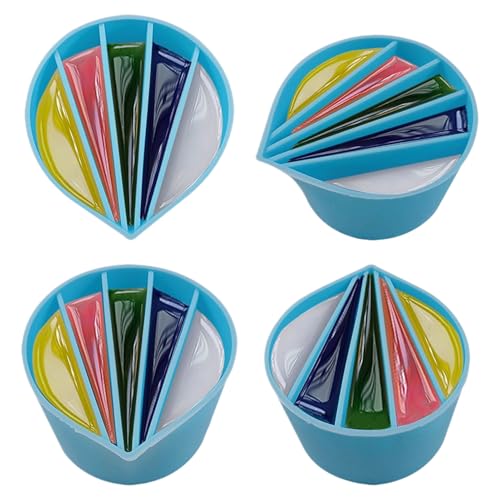 zwxqe Geteilte Becher für Farbgießen, Harzmischbecher – Messwerkzeuge Zubehör für Formen, Kunst, Handwerk, Acrylmalerei-Zubehör von zwxqe