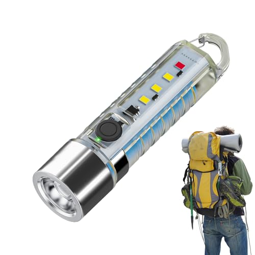 zwxqe Keychain Flashlight, Small Rechargeable Keychain Pocket, Stable Multifunctional Key Ring Lighting, 3.79x0.95 inches Portable Tool for Camping, Walking, Hiking, Backpacking von zwxqe