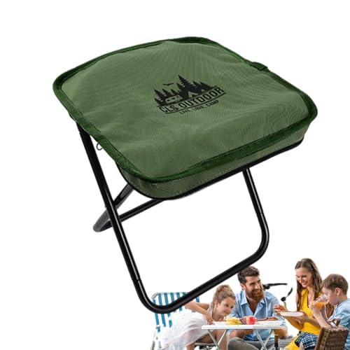Klapphocker Tragbarer Stuhl, kompakter Outdoor-Hocker, leichter Angelhocker, Mini-Faltbarer Angelhocker, kompakt und leicht, faltbarer Sitz für bequemes Sitzen im Freien von zwxqe