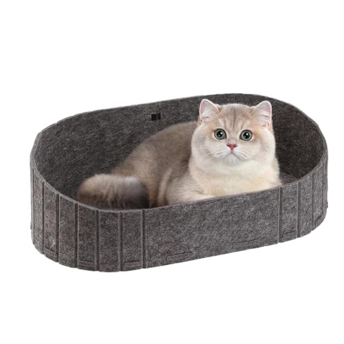 zwxqe Welpenbett - Langlebige Filzkatze Nest für Komfort, Kratzfeste kissenmatte mit gemütlichem Design, tragbare Haustier -Schlafliege für den Gebrauch im Innenbereich im Freien auf Stuhl, Couch, o zwxqe Welpenbett - Langlebige Filzkatze Nest für Komfort, Kratzfeste kissenmatte mit gemütlichem Design, tragbare Haustier -Schlafliege für den Gebrauch im Innenbereich im Freien auf Stuhl, Couch, o von zwxqe