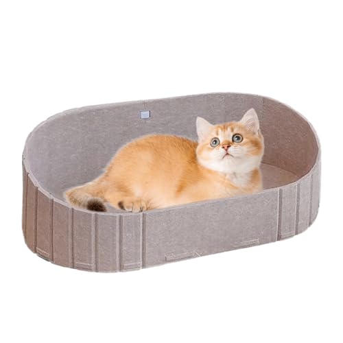 zwxqe Welpenbett - Langlebige Filzkatze Nest für Komfort, Kratzfeste kissenmatte mit gemütlichem Design, tragbare Haustier -Schlafliege für den Gebrauch im Innenbereich im Freien auf Stuhl, Couch, o zwxqe Welpenbett - Langlebige Filzkatze Nest für Komfort, Kratzfeste kissenmatte mit gemütlichem Design, tragbare Haustier -Schlafliege für den Gebrauch im Innenbereich im Freien auf Stuhl, Couch, o von zwxqe
