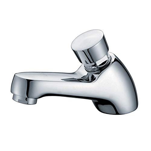 ZXC Druckknopf Standventil Auslaufventil Wasserhahn Armatur für Kaltwasser selbstschließend in Chrom von ZXC