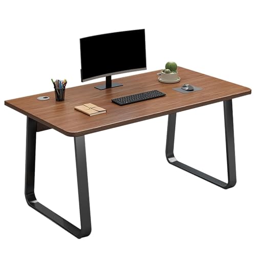 Moderner PC Tisch mit Trapezförmigen Metallbeinen, Dickem Stahlrahmen, Stabiler, Kompakter Büro- und Gaming Tisch für Zuhause, Spielen und Schreiben(55.1in/140cm) von zxhrybh