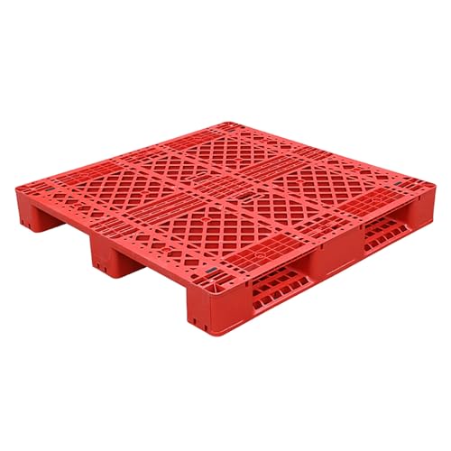 Robuste Stapelbare Kunststoffpaletten mit Atmungsaktiven Gittern, Leichte Bodenpalette für Lager, Supermarkt und Küche(Red,100x80cm) von zxhrybh