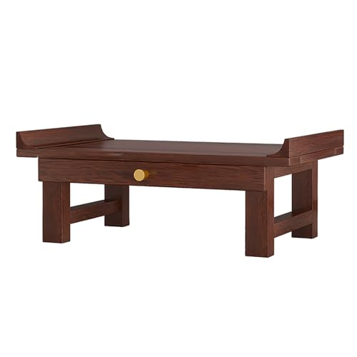 zxhrybh Buddhistischer Altartisch aus Massivholz mit Ausziehbarer Ablage, Tischschrein, Meditationstisch für Buddha-Statuen, Opfergaben und Räucherstäbchen(15.7in/40cm) von zxhrybh