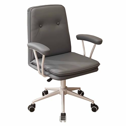 zxhrybh Bürostuhl Einstellbare Höhe, Ergonomischer Computerstuhl, mit Armlehne Bequeme 360° Schreibtischstuhl, für Büroschla(Gray) von zxhrybh