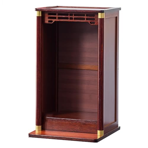 zxhrybh Chinesischer Buddhistischer Altarschrank, Bambus-Buddha-Schreinnische mit Messingverzierung, Meditationstisch für Gebetsgaben zu Hause(11.8in/30cm) von zxhrybh