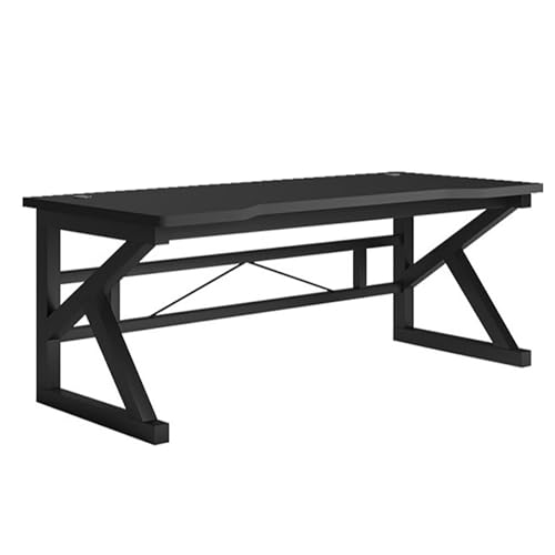 zxhrybh Ergonomischer Gaming Schreibtisch, K-Form Computertisch mit Carbon-Oberfläche und Kabelführung, Für Home Office oder Schlafzimmer(47.2in/120cm) von zxhrybh