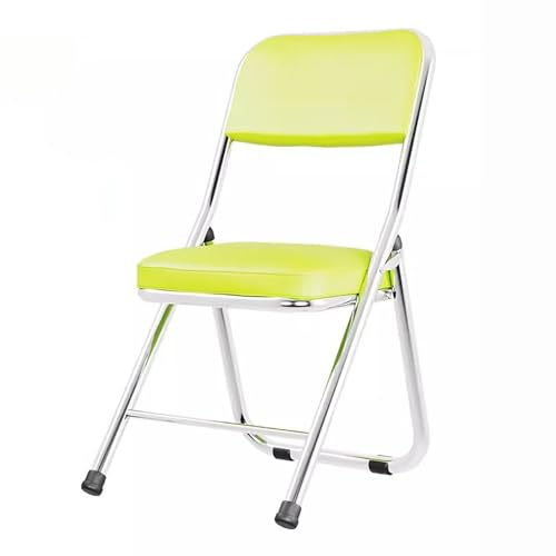 zxhrybh Klappstuhl, Klappstuhl Küche mit PU-Rückenlehne für den Haushalt, mit Klappstuhl Gepolstert, Folding Chair für Konferenztraining (Color : Light Green) von zxhrybh