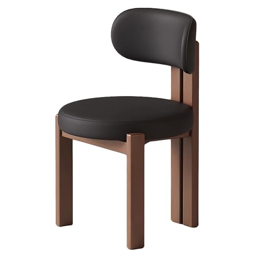 zxhrybh Moderne Gepolsterte Esszimmerstühle, mit Geschwungener Rückenlehne Küchenstühle, Bequeme Kissen, Küchentischstühle, Ergonomisches Design für Küche oder Wohnzimmer(Black) von zxhrybh
