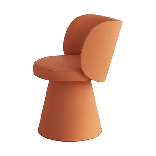 zxhrybh Schmink Stuhl, Moderner Dreh-Schminktisch Stuhl, mit Samt Gepolsterter Schminktisch Hocker, für Wohnzimmer, Esszimmer, Schlafzimmer (Color : Orange, Size : Rotate) von zxhrybh