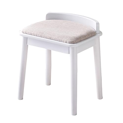 zxhrybh Schminktisch Stuhl, Minimalistischer für Hocker Schminktisch, Stoff-Schmink Stuhl, Schlafzimmer Stuhl für Schminktisch, für Sofa, Couchtisch, Wohnzimmer (Color : White) von zxhrybh