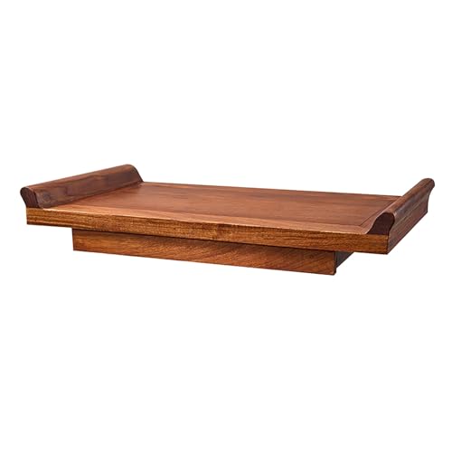 zxhrybh Wandmontierter Altartisch aus Holz mit Verstecktem Tablett, Meditationstisch aus Massivholz zur Präsentation von Feng-Shui-Statuen(14.9in/38cm) von zxhrybh