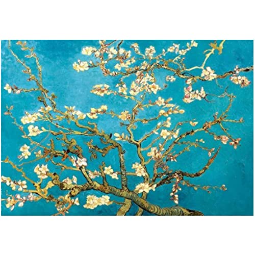 zxiany Mandelblüte Blumen Leinwand Gemälde von Van Gogh Wandkunst Poster und Drucke Leinwand Bild für Wohnzimmer Dekoration Gemälde 70x100cm/27.5"x39.4" Kein Rahmen - 15 von zxiany