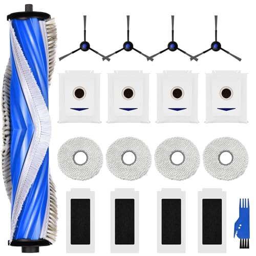 18 Stück Zubehörset für Ecovacs Deebot X5 Pro, X5 Omni Staubsaugerroboter, 1 Hauptbürste, 4 HEPA-Filter, 4 Staubbeutel, 4 Tücher, 4 Seitenbürsten-Ersatzset und 1 blaue Bürste(Deebot X5 Omni Zubehör) 18 Stück Zubehörset für Ecovacs Deebot X5 Pro, X5 Omni Staubsaugerroboter, 1 Hauptbürste, 4 HEPA-Filter, 4 Staubbeutel, 4 Tücher, 4 Seitenbürsten-Ersatzset und 1 blaue Bürste(Deebot X5 Omni Zubehör) von zxtwtoy