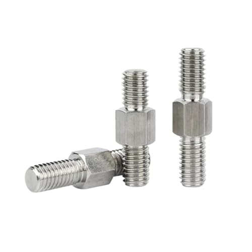 1-2 Stück M3/M4/M5/M6/M8/M10/M12/M14/M16 Linksgewinde-zu-Rechtsgewinde-Zweiseitige Edelstahl-Studien, M10x50mm von zyimodl