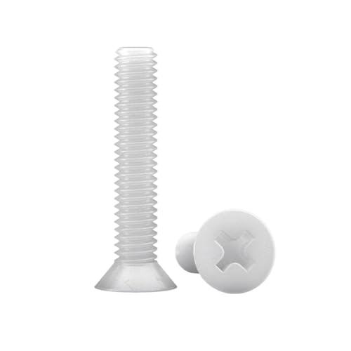10-100 Stück M2/M2.5/M3/M4/M5/M6/M8 KM-Typ Nylon-Senkkopf-Kreuzschlitz-Isolationsschrauben, M5x20mm 10-100 Stück M2/M2.5/M3/M4/M5/M6/M8 KM-Typ Nylon-Senkkopf-Kreuzschlitz-Isolationsschrauben, M5x20mm von zyimodl
