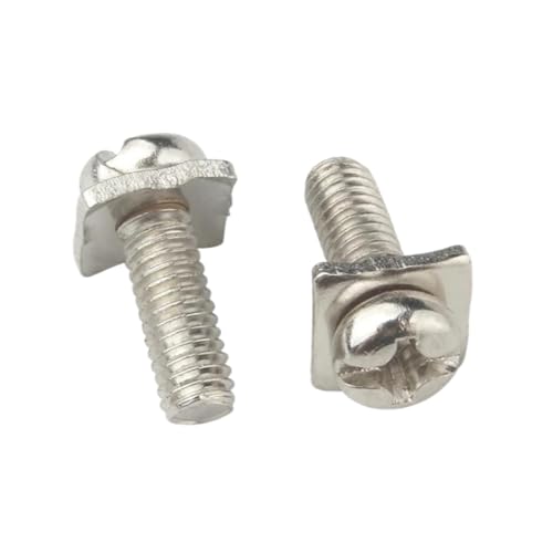 10-50 Stück M3/M3.5/M4/M5 Nickel plattierte Kohlenstoffstahl-Kreuzschlitz-Rundkopf-Klemmschrauben mit quadratischer Unterlegscheibe, M3x6-6mm 10-50 Stück M3/M3.5/M4/M5 Nickel plattierte Kohlenstoffstahl-Kreuzschlitz-Rundkopf-Klemmschrauben mit quadratischer Unterlegscheibe, M3x6-6mm von zyimodl