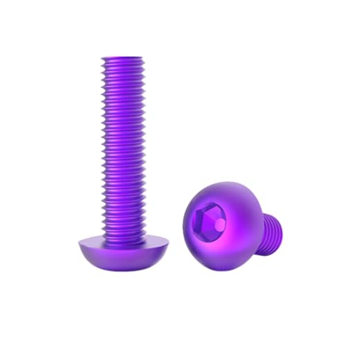 10 Stück M2.5/M3/M4/M5/M6 Bunte Aluminiumlegierung-Knopfkopf-Sechskantinnensechskopf-Maschinenschrauben, M4x6mm 10 Stück M2.5/M3/M4/M5/M6 Bunte Aluminiumlegierung-Knopfkopf-Sechskantinnensechskopf-Maschinenschrauben, M4x6mm von zyimodl