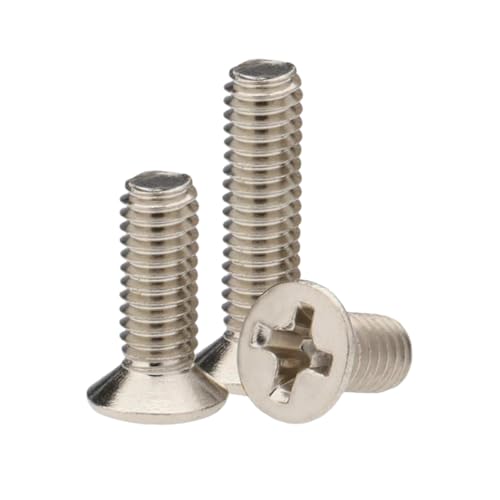 100 Stück KM-Typ Nickel M1/M1.2/M1.4/M1.6/M1.7/M2/M2.5/M3/M3.5/M4/M5 Beschichtete Senkkopfschrauben für die Reparatur elektronischer Geräte aus Kohlenstoffstahl mit Kreuzschlitz, M2x12mm 100 Stück KM-Typ Nickel M1/M1.2/M1.4/M1.6/M1.7/M2/M2.5/M3/M3.5/M4/M5 Beschichtete Senkkopfschrauben für die Reparatur elektronischer Geräte aus Kohlenstoffstahl mit Kreuzschlitz, M2x12mm von zyimodl
