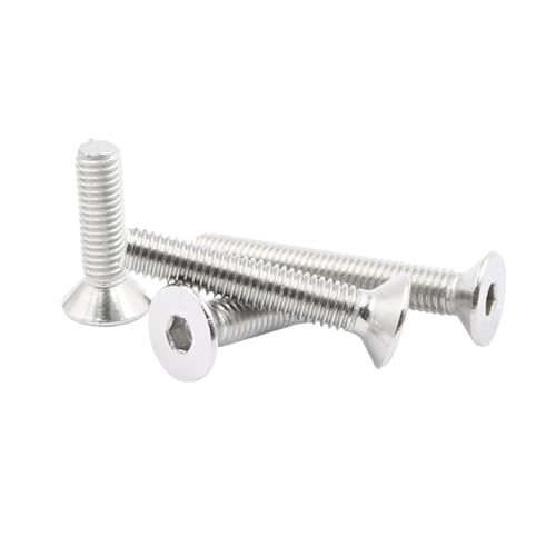2-30 Stück M2/M2.5/M3/M4/M5/M6/M8 Edelstahl-Senkkopf-Sechskantinnensechskopf-Maschinenschrauben, M8x16mm 2-30 Stück M2/M2.5/M3/M4/M5/M6/M8 Edelstahl-Senkkopf-Sechskantinnensechskopf-Maschinenschrauben, M8x16mm von zyimodl