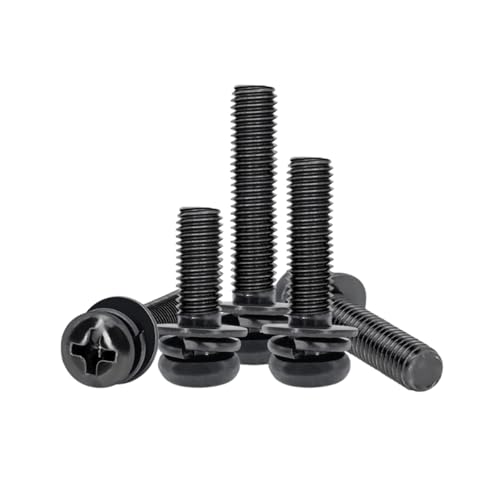 2-50 Stück M2/M2.5/M3/M4/M5/M6/M8 Kohlenstoffstahl-Knopfkopf-Kreuzschlitz-Maschinenschrauben mit Unterlegscheiben, M8x40mm 2-50 Stück M2/M2.5/M3/M4/M5/M6/M8 Kohlenstoffstahl-Knopfkopf-Kreuzschlitz-Maschinenschrauben mit Unterlegscheiben, M8x40mm von zyimodl