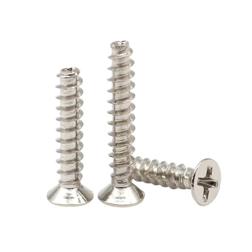 20-200 Stück M1.4/M1.7/M2/M2.3/M2.6/M3/M3.5/M4 Nickel plattierte Kohlenstoffstahl-KB-Typ-Senkkopf-Kreuzschlitz-Flachspitze-Selbstschneidende Schrauben, M3.5x10mm 20-200 Stück M1.4/M1.7/M2/M2.3/M2.6/M3/M3.5/M4 Nickel plattierte Kohlenstoffstahl-KB-Typ-Senkkopf-Kreuzschlitz-Flachspitze-Selbstschneidende Schrauben, M3.5x10mm von zyimodl
