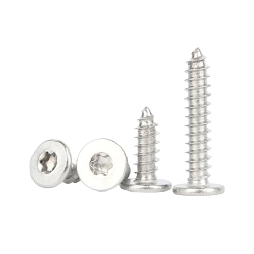 20-200 Stück M2/M2.3/M2.6/M3/M4/M5 Edelstahl-Dünner Flacher Kopf-Torx-Schlitz-Selbstschneidende Holzschrauben, M2.6x10mm 20-200 Stück M2/M2.3/M2.6/M3/M4/M5 Edelstahl-Dünner Flacher Kopf-Torx-Schlitz-Selbstschneidende Holzschrauben, M2.6x10mm von zyimodl