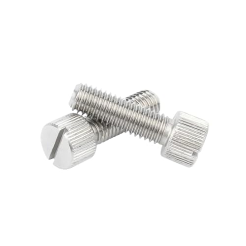 4-10 Stück M3/M4/M5/M6 Edelstahl-Schlitz-Rändel-Druckknopf-Justierschrauben, M4x30mm 4-10 Stück M3/M4/M5/M6 Edelstahl-Schlitz-Rändel-Druckknopf-Justierschrauben, M4x30mm von zyimodl