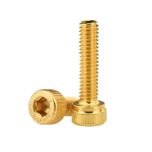 4-40 Stück M2/M2.5/M3/M4/M5 Titan-beschichtete Kohlenstoffstahl-Sechskantinnensechskopf-Zylinderkopf-Maschinenschrauben, M2x10mm 4-40 Stück M2/M2.5/M3/M4/M5 Titan-beschichtete Kohlenstoffstahl-Sechskantinnensechskopf-Zylinderkopf-Maschinenschrauben, M2x10mm von zyimodl