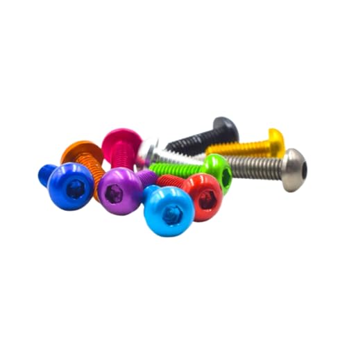 4-8 Stück M3/M3.5 Bunte Aluminiumlegierung-Knopfkopf-Sechskantinnensechskopf-Maschinenschrauben für Elektronik und Haushaltsgeräte, M3x20mm 4-8 Stück M3/M3.5 Bunte Aluminiumlegierung-Knopfkopf-Sechskantinnensechskopf-Maschinenschrauben für Elektronik und Haushaltsgeräte, M3x20mm von zyimodl