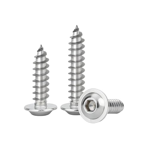 5-100 Stück M3/M4/M5/M6 PWA-Typ Edelstahl-Kugelkopf-Kreuzschlitz-Selbstschneidende Schrauben mit Kragen, M5x18mm 5-100 Stück M3/M4/M5/M6 PWA-Typ Edelstahl-Kugelkopf-Kreuzschlitz-Selbstschneidende Schrauben mit Kragen, M5x18mm von zyimodl