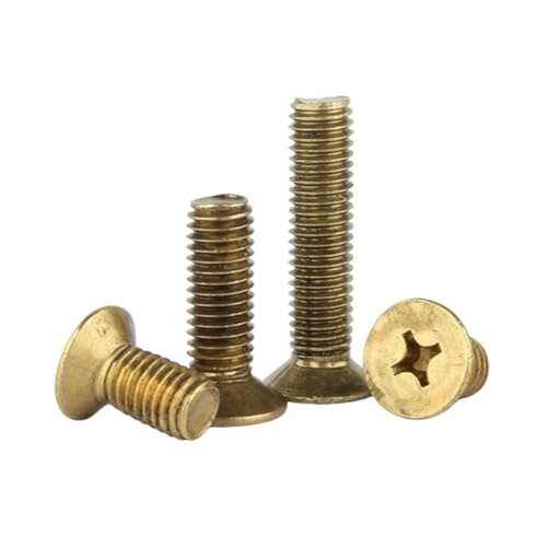 6-60 Stück M2/M2.5/M3/M4/M5/M6 KM-Typ Messing-Kreuzschlitz-Senkkopf-Maschinenschrauben, M5x40mm 6-60 Stück M2/M2.5/M3/M4/M5/M6 KM-Typ Messing-Kreuzschlitz-Senkkopf-Maschinenschrauben, M5x40mm von zyimodl