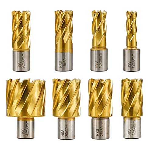 1 stücke HSS Hohlbohrer 12-60mm TiN Beschichtung Kernbohrer Weldon Schaft Ringschneider for Metall Schneiden Magnet Bohrer(12x35mm) von zyzZSRHZYZ