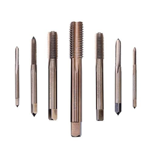 10 STÜCKE M2-M12 Kobalt-Gewindebohrer HSSCO-Maschinengewindebohrer for Metall und Edelstahl (M2 M2,5 M3 M4 M5 M6 M8 M10 M12)(M6) von zyzZSRHZYZ