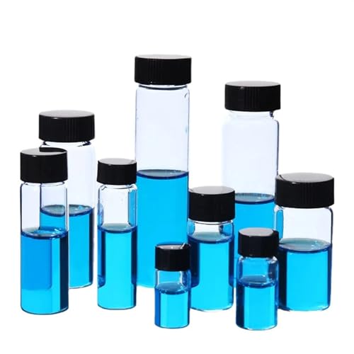 2 ml bis 60 ml transparente Glasprobenfläschchen Laborreagenzflasche Kleine klare Arzneimittelfläschchen for chemische Experimente(60ml 10pcs) von zyzZSRHZYZ