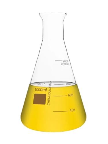 50 ml bis 2000 ml Laborglas-Erlenmeyerkolben, konische Behälterflasche for Laborexperimente, dreieckiger Großhalskolben(2000ml) von zyzZSRHZYZ