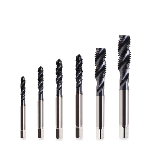 Gewindebohrer, Spiralnut, metrisch, M2-M16, TICN-beschichtet, Werkzeugmaschinen(5PCS,M2x0.4) von zyzZSRHZYZ